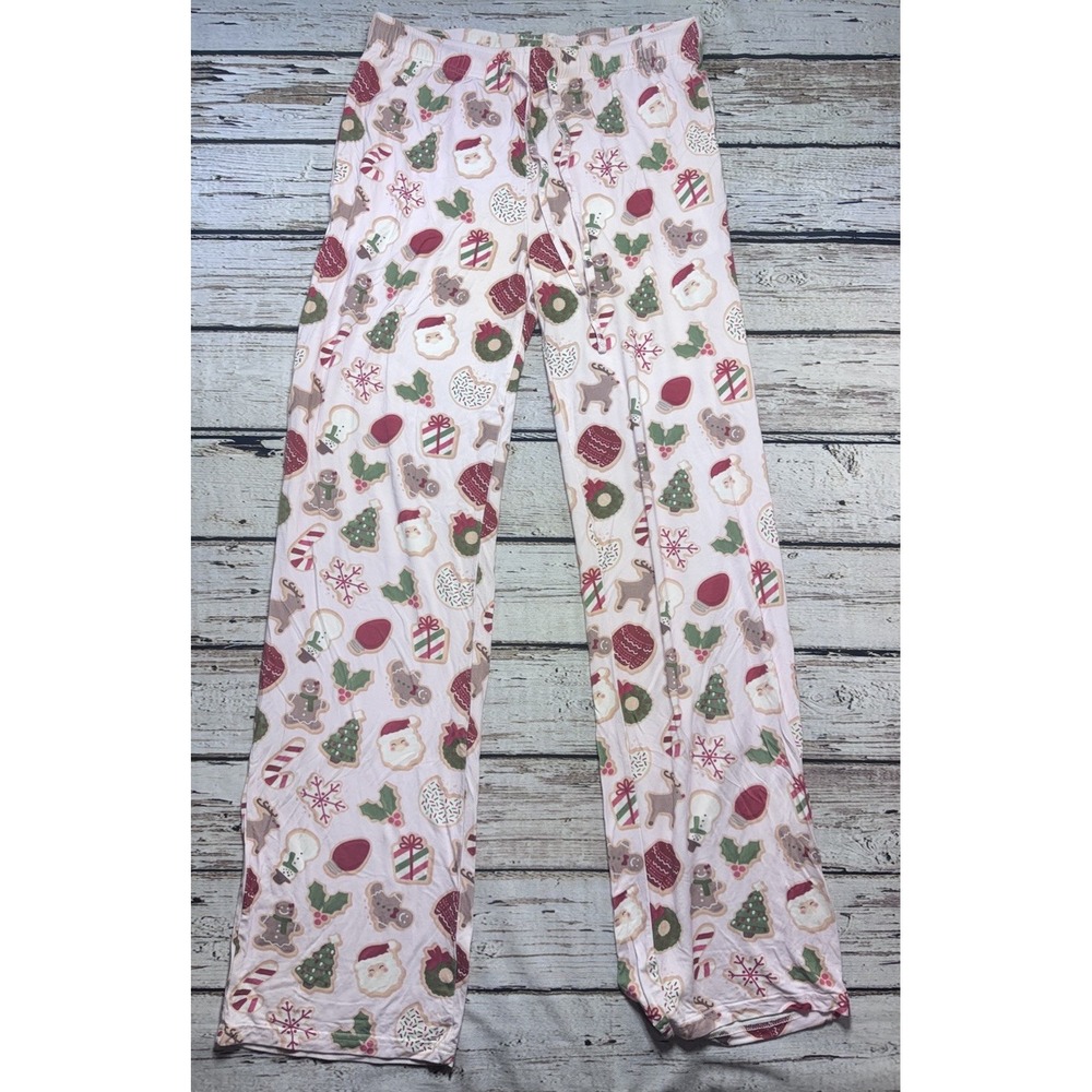 CADEN LANE‎ Pink Christmas Bamboo Pajama Pants Bottoms Women's size M